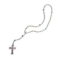 Navajo Silver and Turquoise Rosary