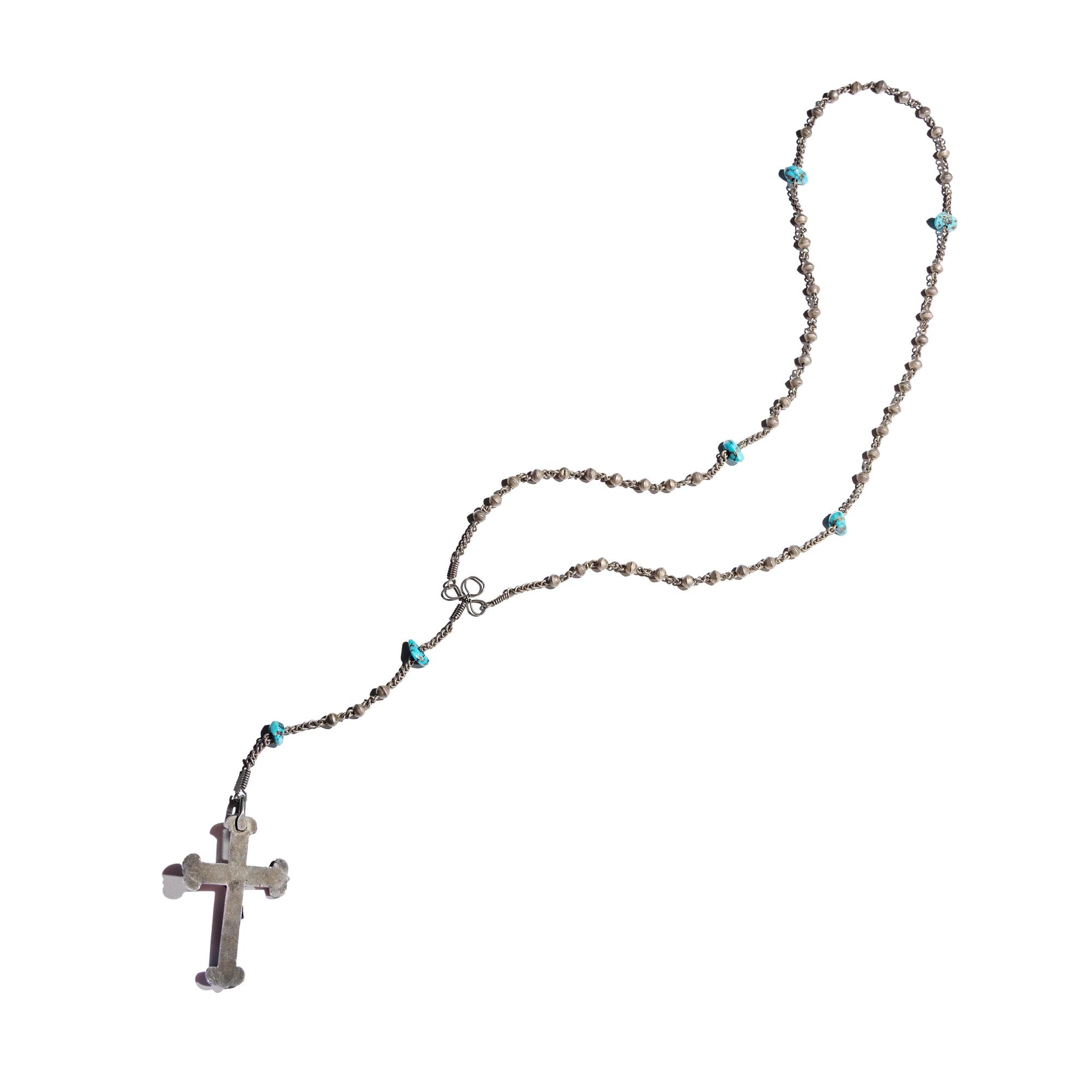 Navajo Silver and Turquoise Rosary