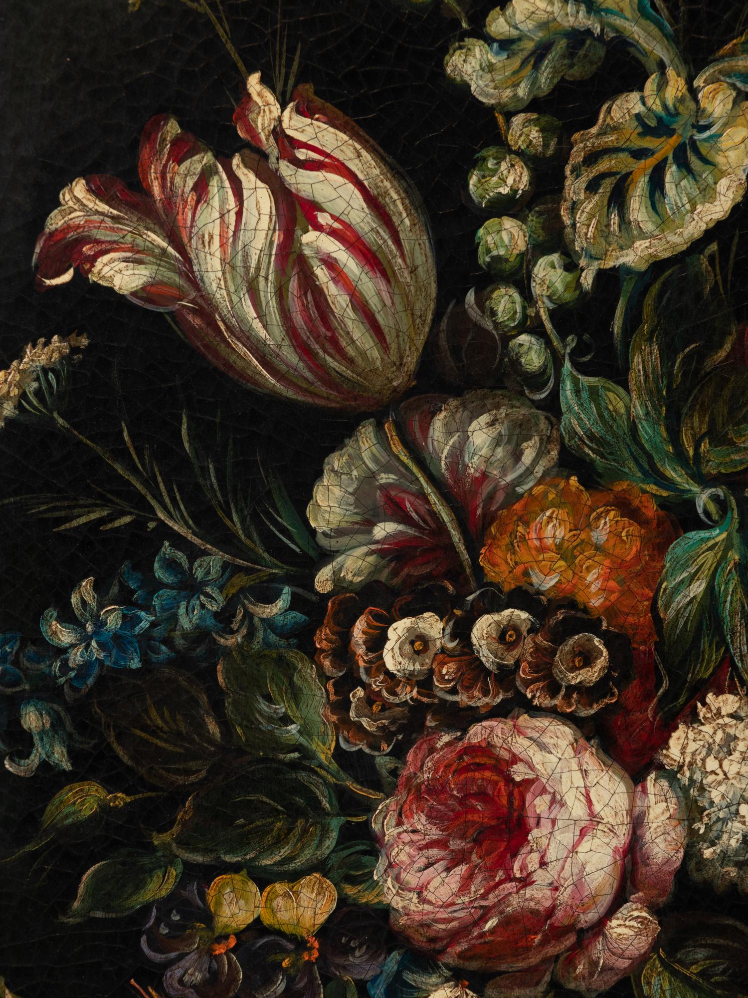 Still Lifes with Flowers and a Peach (a pair of works)