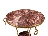 A Pair of French Brass and Marble Side Tables