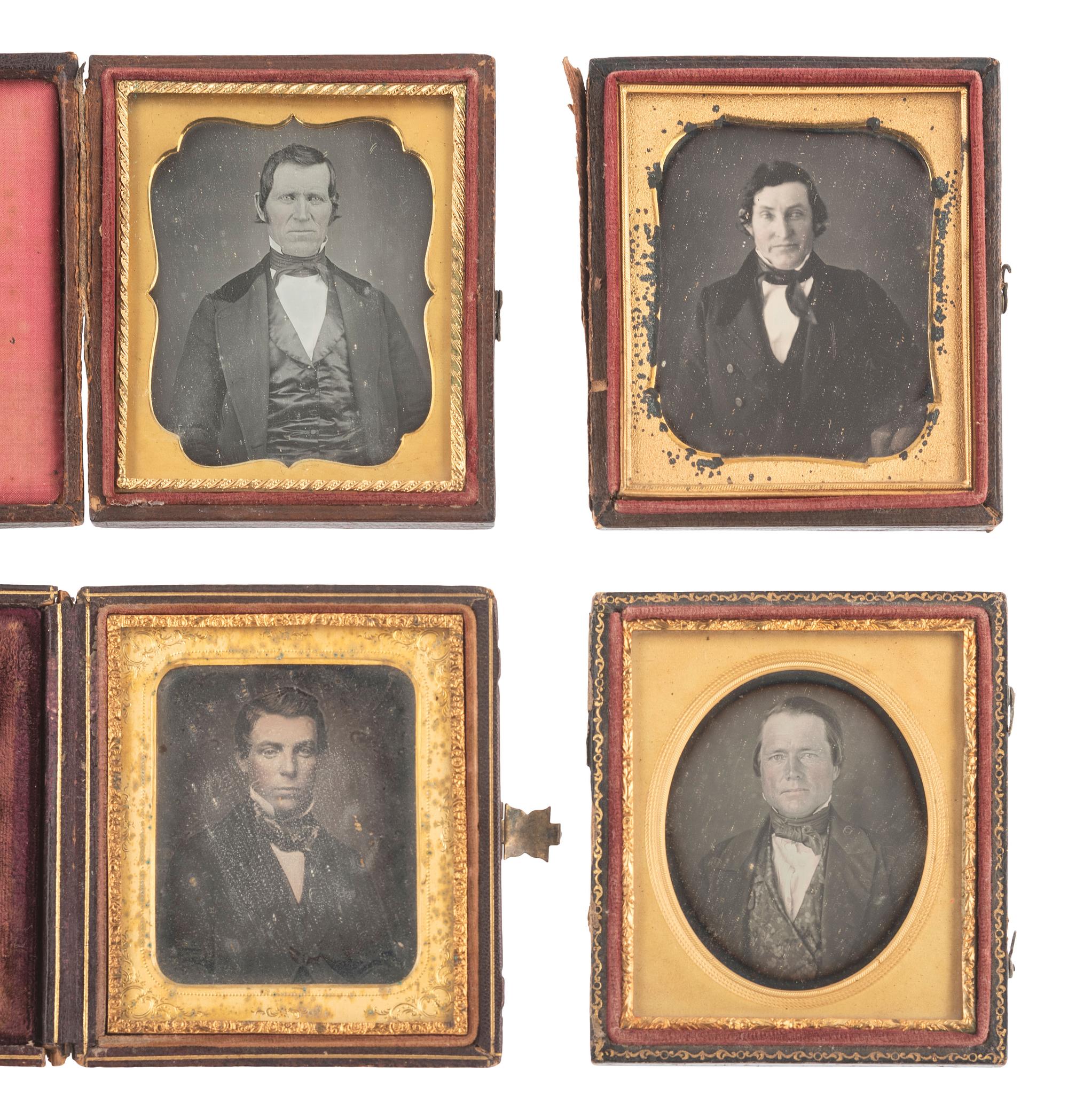 [EARLY PHOTOGRAPHY]. 36 sixth plate daguerreotypes featuring men of varying ages.