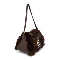 Fendi, Mamma Baguette Bag in Brown Fur & Leather