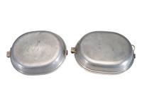 [MILITARIA]. World War II and Korean War-era canteens, canteen covers, and mess kits.
