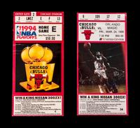A Group of 1994 and 1995 Chicago Bulls Ticket Stubs (Including Michael Jordan's First Home Game Wearing Number 45),