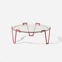 After Jean Royère (French, 1902-1981) Iron and Glass Coffee Table, second half 20th century