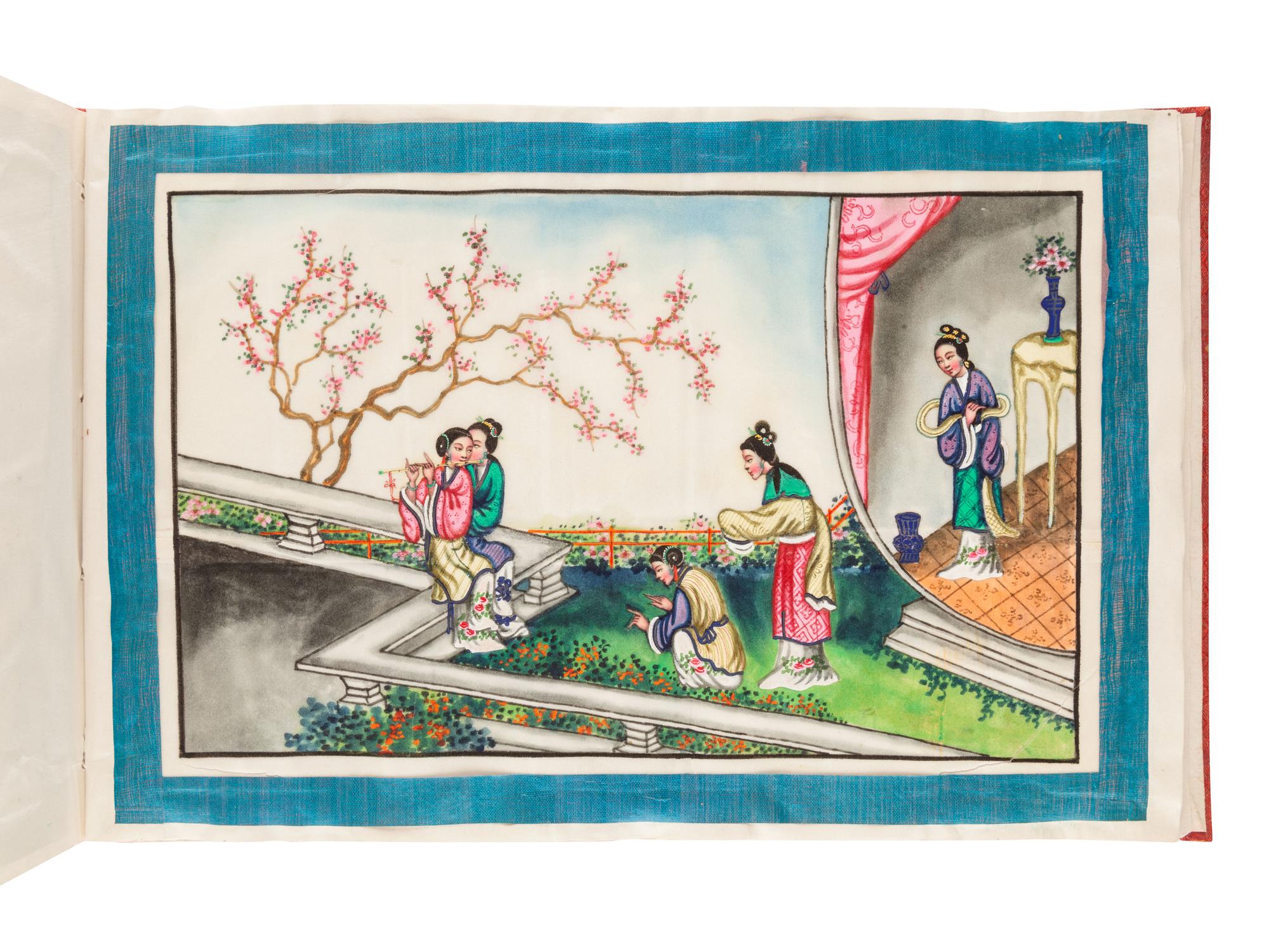 10 Chinese Export Pith Paintings