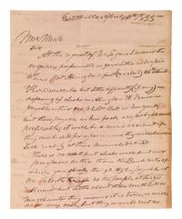 [ENSLAVEMENT]. 2 letters to slave trader Joseph Meek regarding the current market. Virginia, 1835.