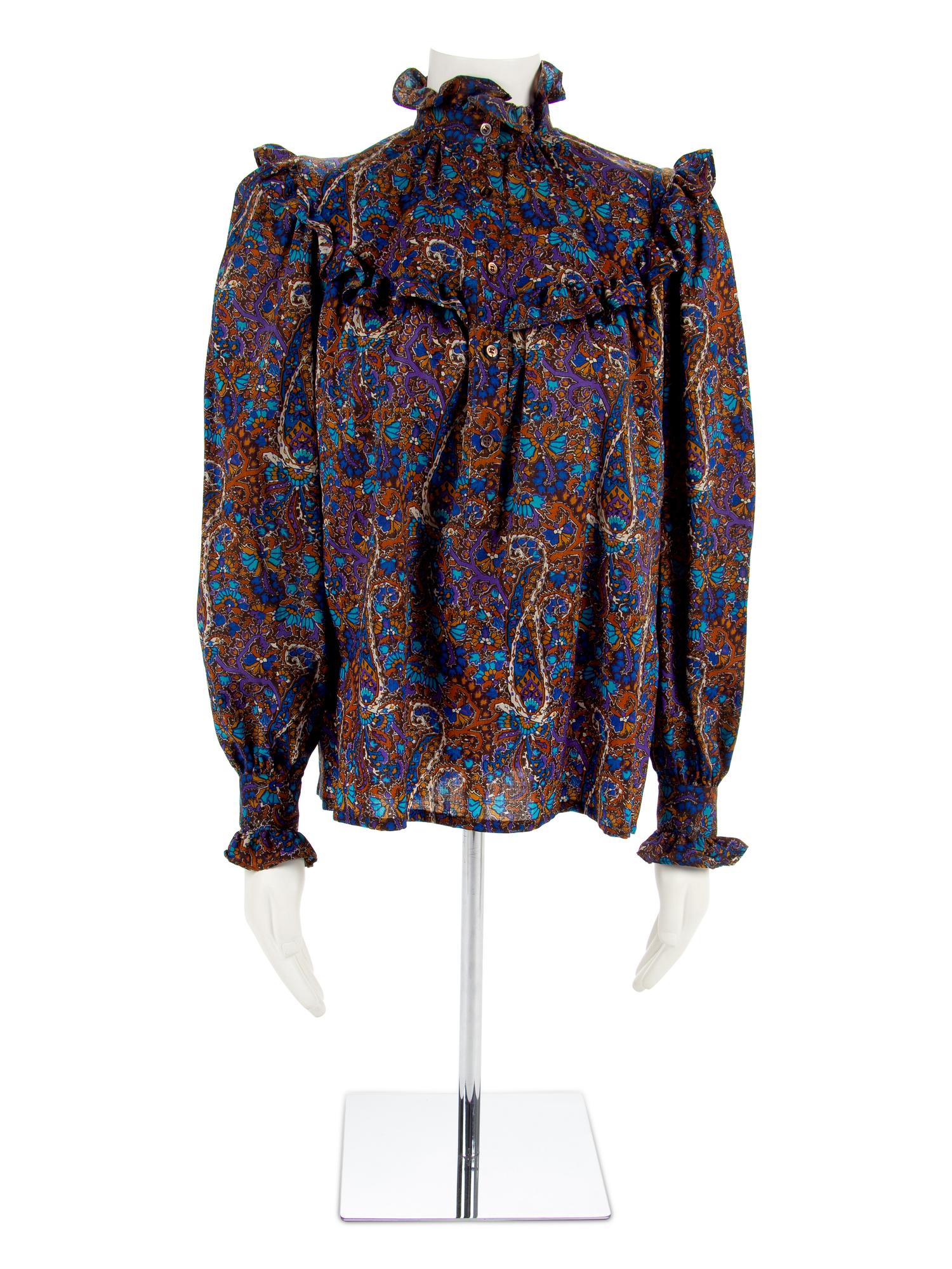 Two Saint Laurent Rive Gauche Blouses, 1980-90s