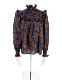Two Saint Laurent Rive Gauche Blouses, 1980-90s