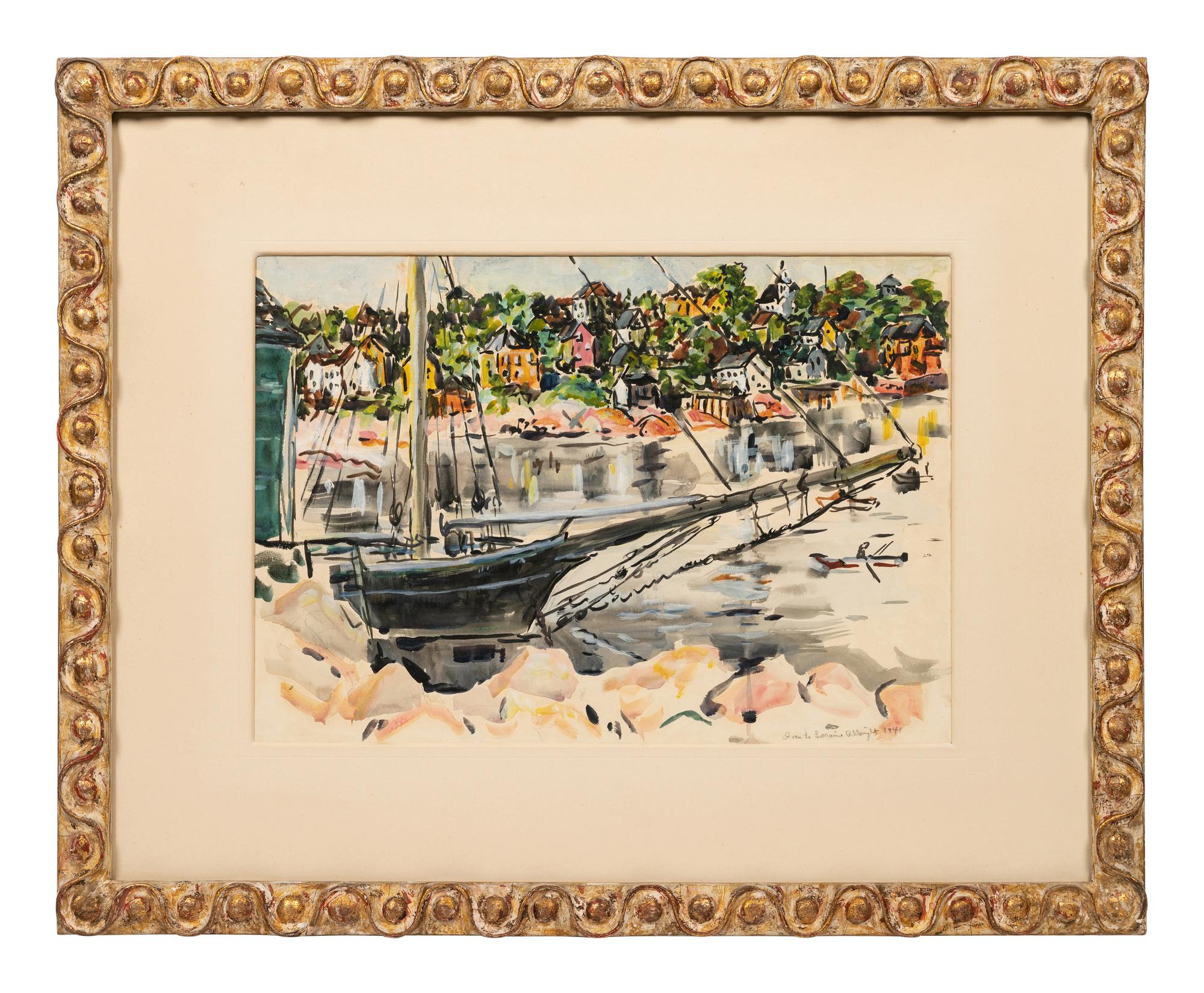 Boat in Seaside Harbor , c. 1940-41