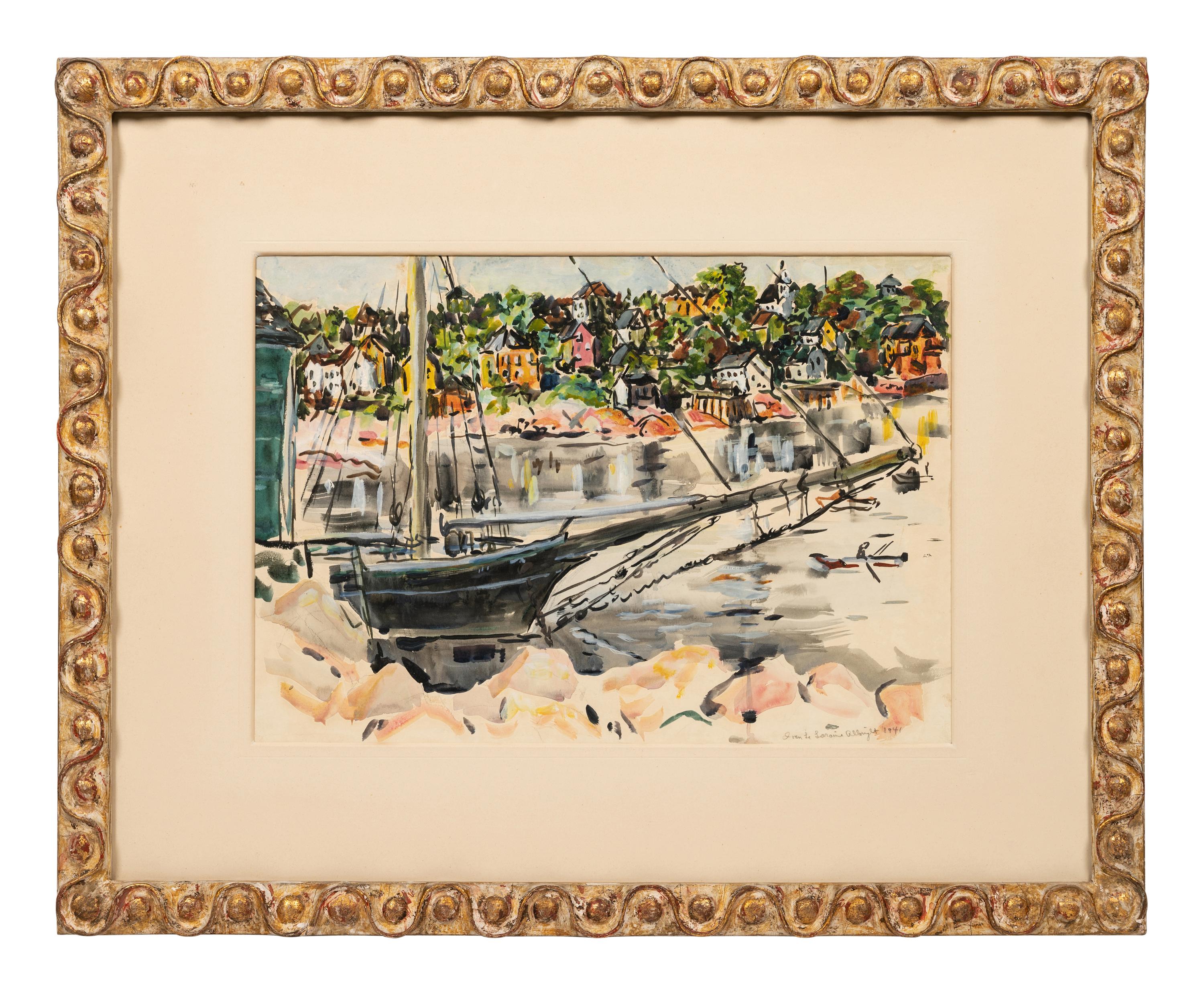 Boat in Seaside Harbor , c. 1940-41