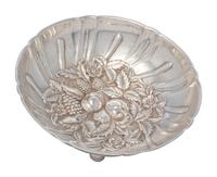 An American Silver Repoussé Footed Bowl