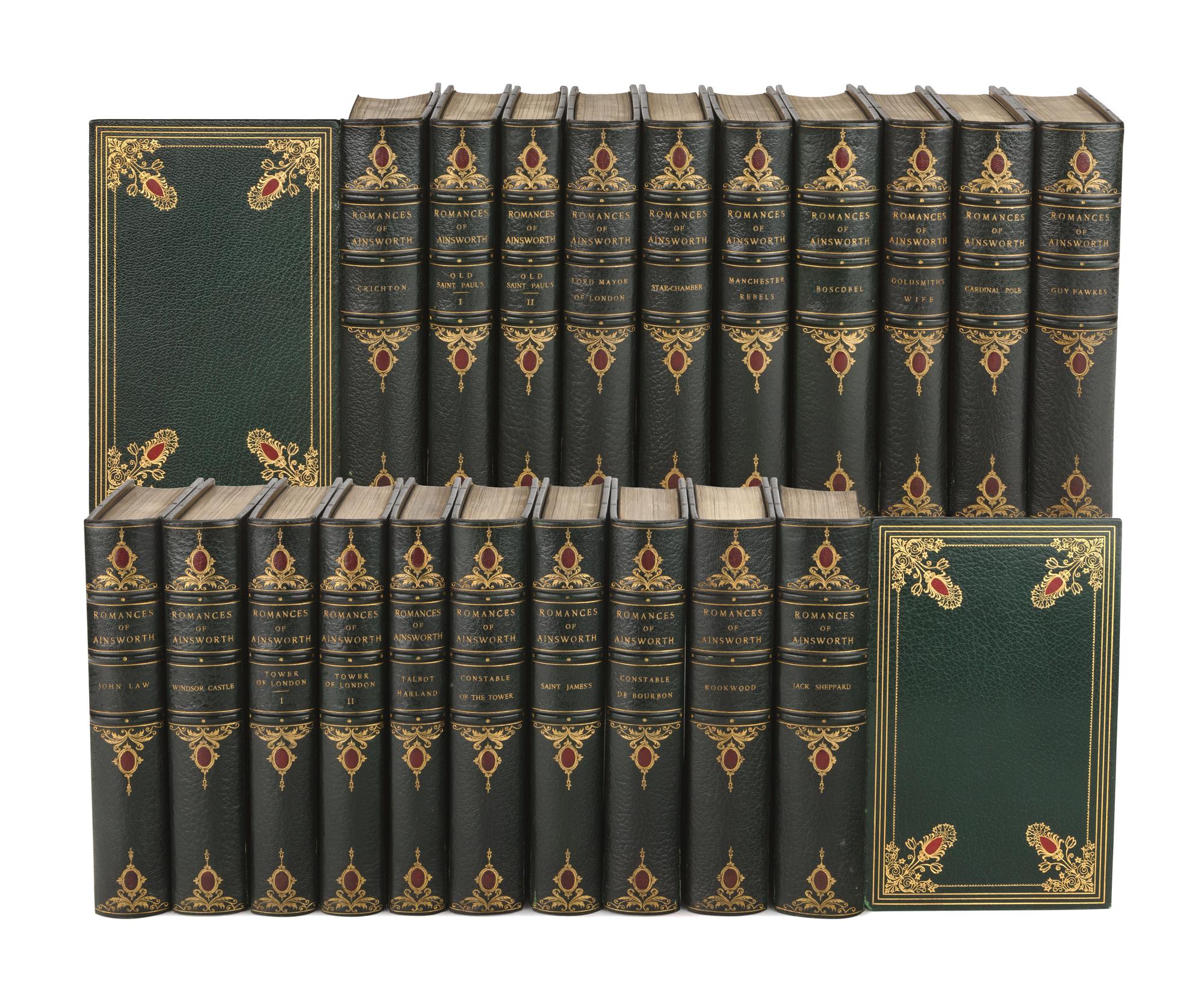 [MONASTERY HILL BINDING]. AINSWORTH, William Harrison (1805-1882). Historical Romances . Philadelphia: George Barrie & Son, n.d.