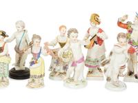 A Large Group of Continental Porcelain Figures