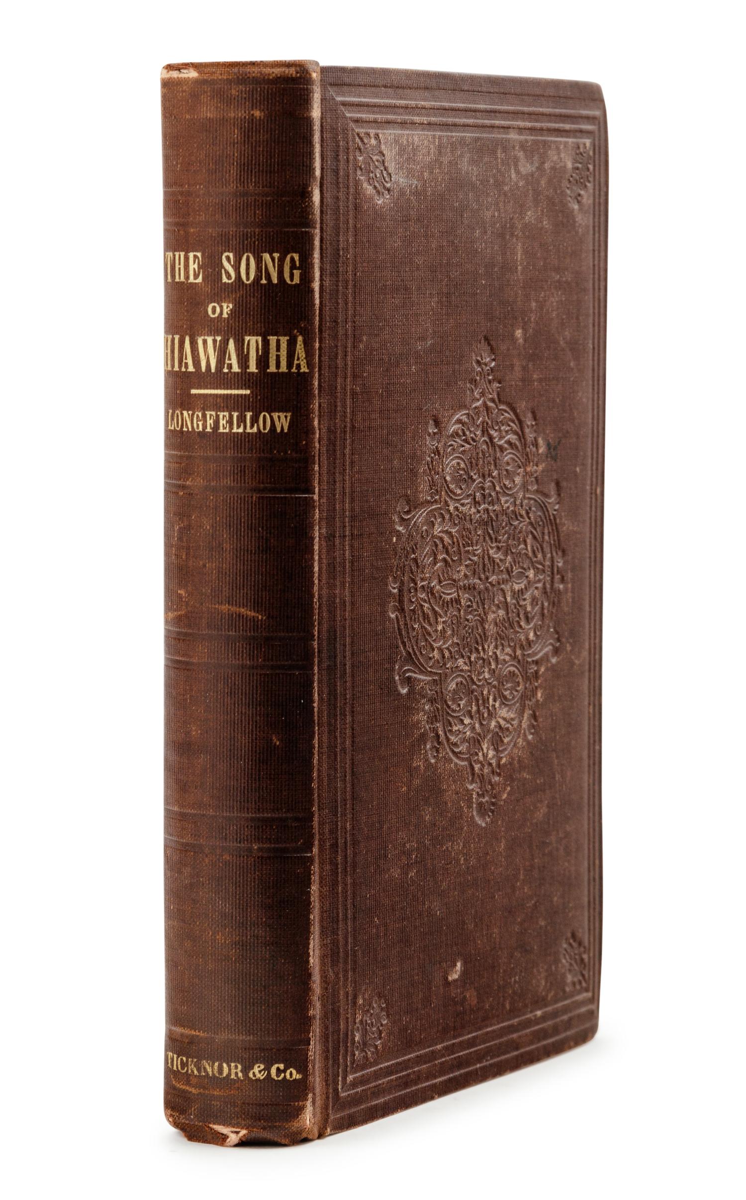 LONGFELLOW, Henry Wadsworth (1807-1892). The Song of Hiawatha . Boston: Ticknor and Fields, 1860.