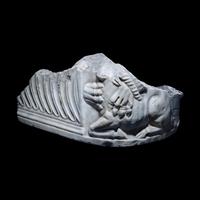 A Roman Marble Sarcophagus Fragment