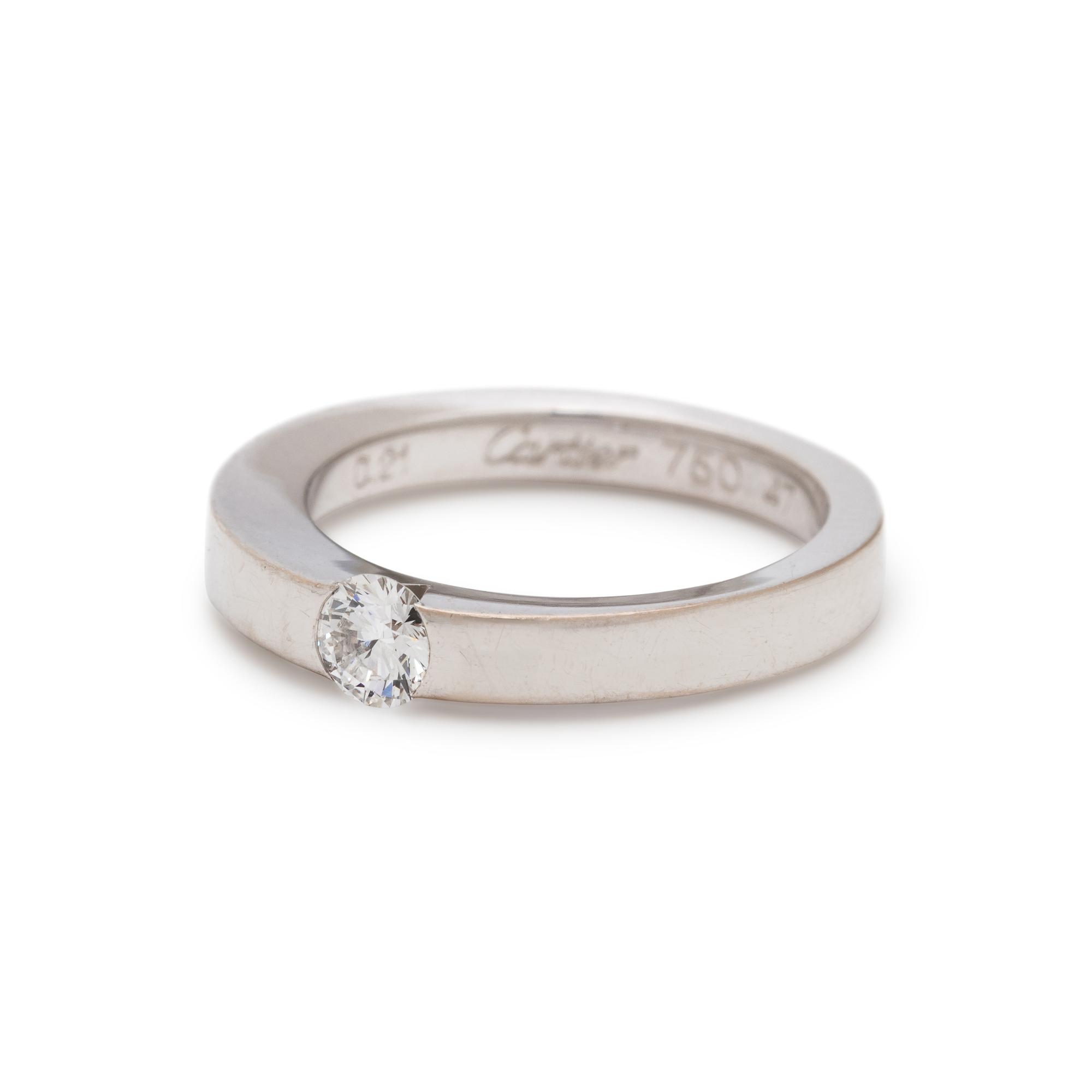 CARTIER, WHITE GOLD AND DIAMOND RING