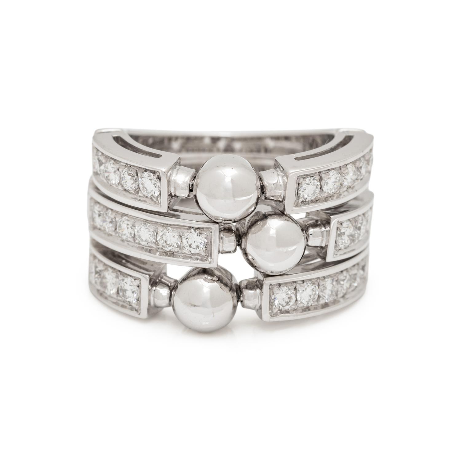 BULGARI, WHITE GOLD AND DIAMOND 'FIREWORKS' RING