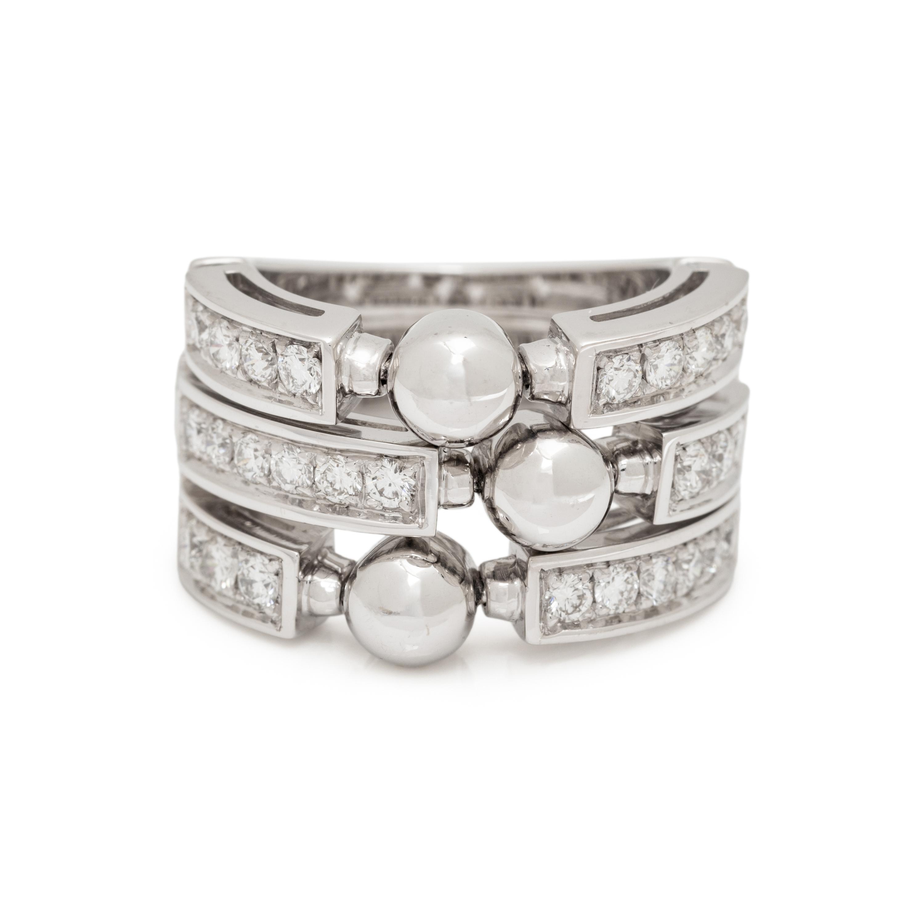 BULGARI, WHITE GOLD AND DIAMOND 'FIREWORKS' RING