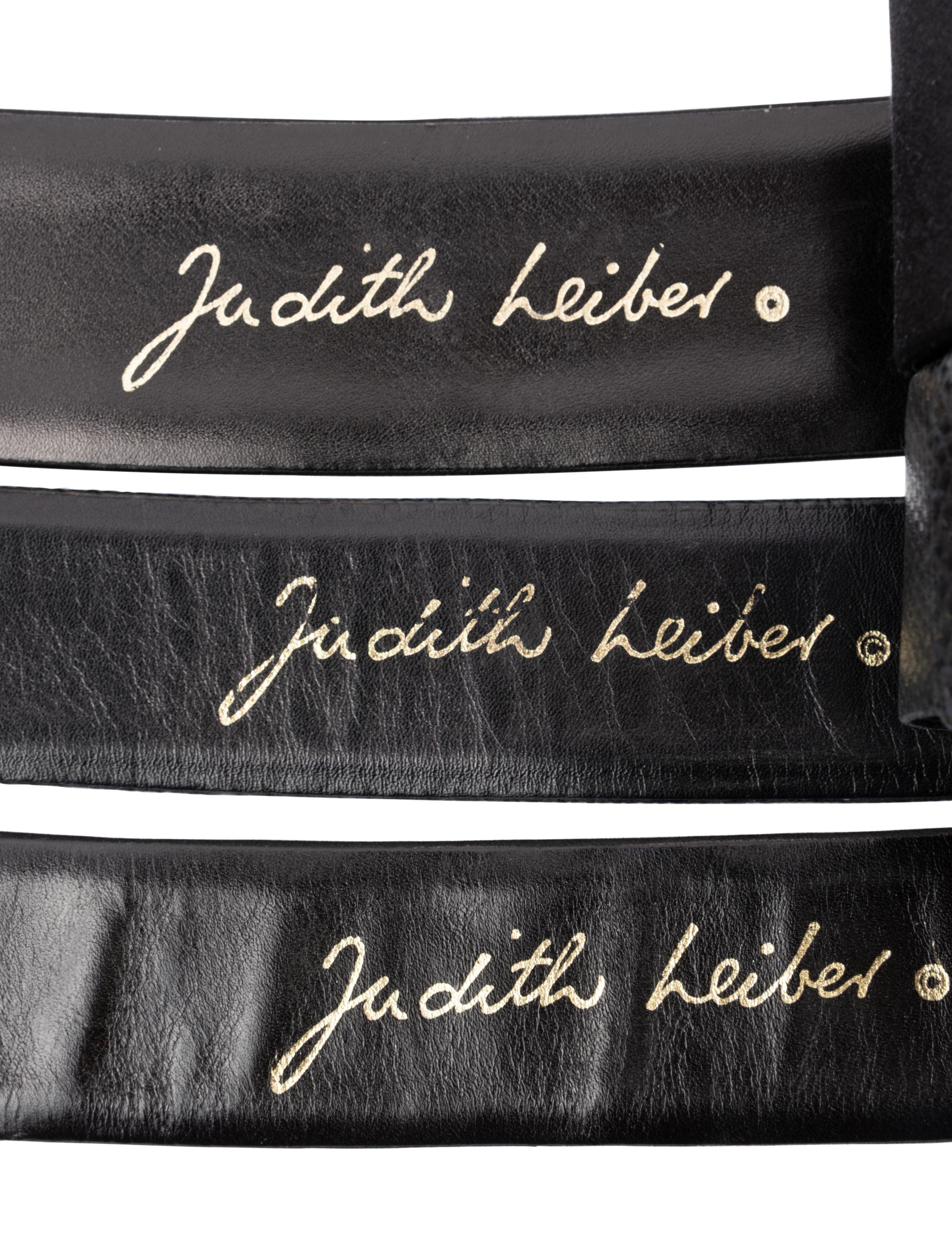 Three Judith Leiber Adjustable Belts, 1980-1990s