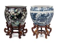 Two Chinese Export Porcelain Jardinières