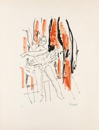 Group of four prints ( Les Deux Oiseaux, La Danseuse, and Mont de Parnasse, and Gare ), 1955-1959