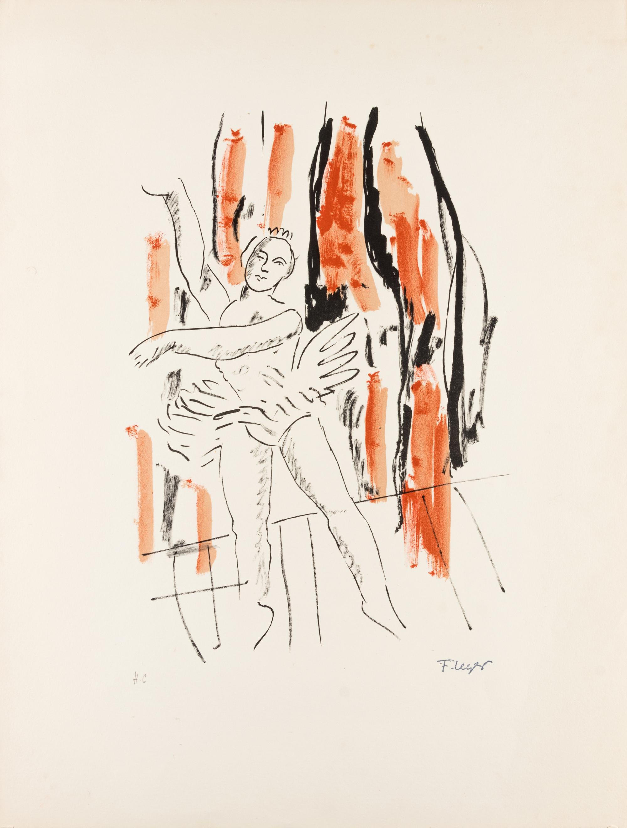 Group of four prints ( Les Deux Oiseaux, La Danseuse, and Mont de Parnasse, and Gare ), 1955-1959