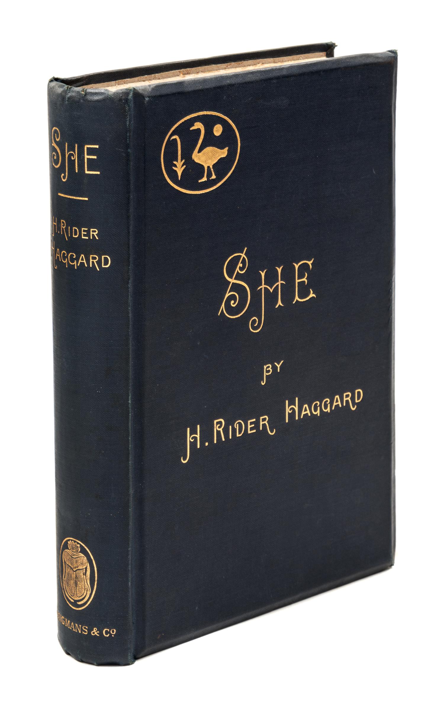 HAGGARD, H. RIDER. She: A History of Adventure. London, 1887. First British edition, first printing