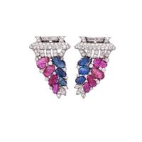 OSCAR HEYMAN, ART DECO, DIAMOND AND GEMSTONE DRESS CLIPS
