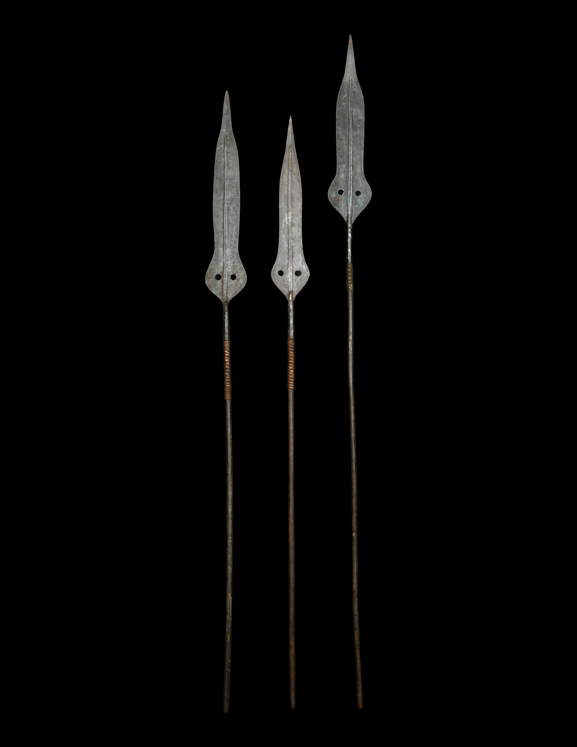 Three Maasai Warrior Spears