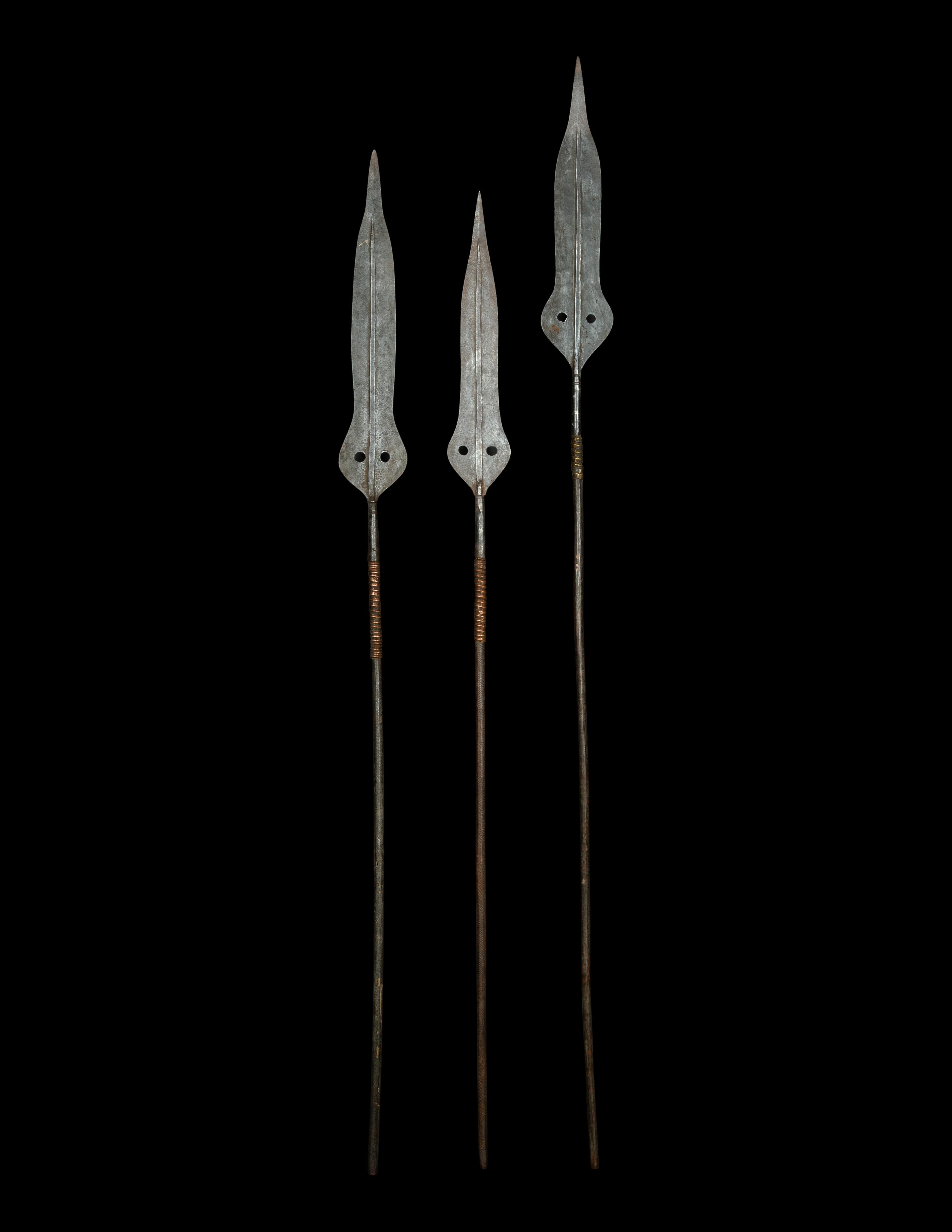 Three Maasai Warrior Spears