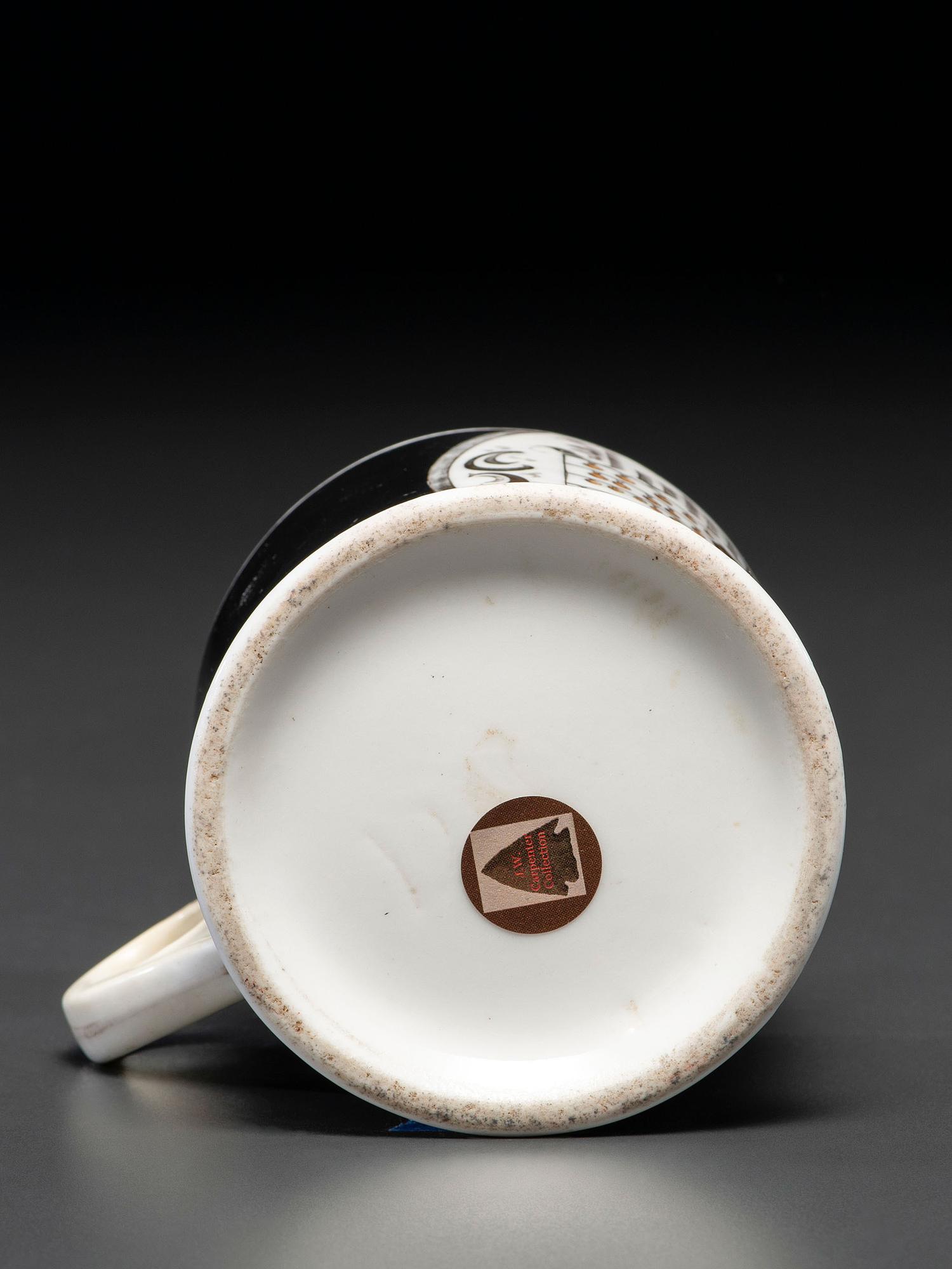 A Horologist's Porcelain Occupational Shaving Mug