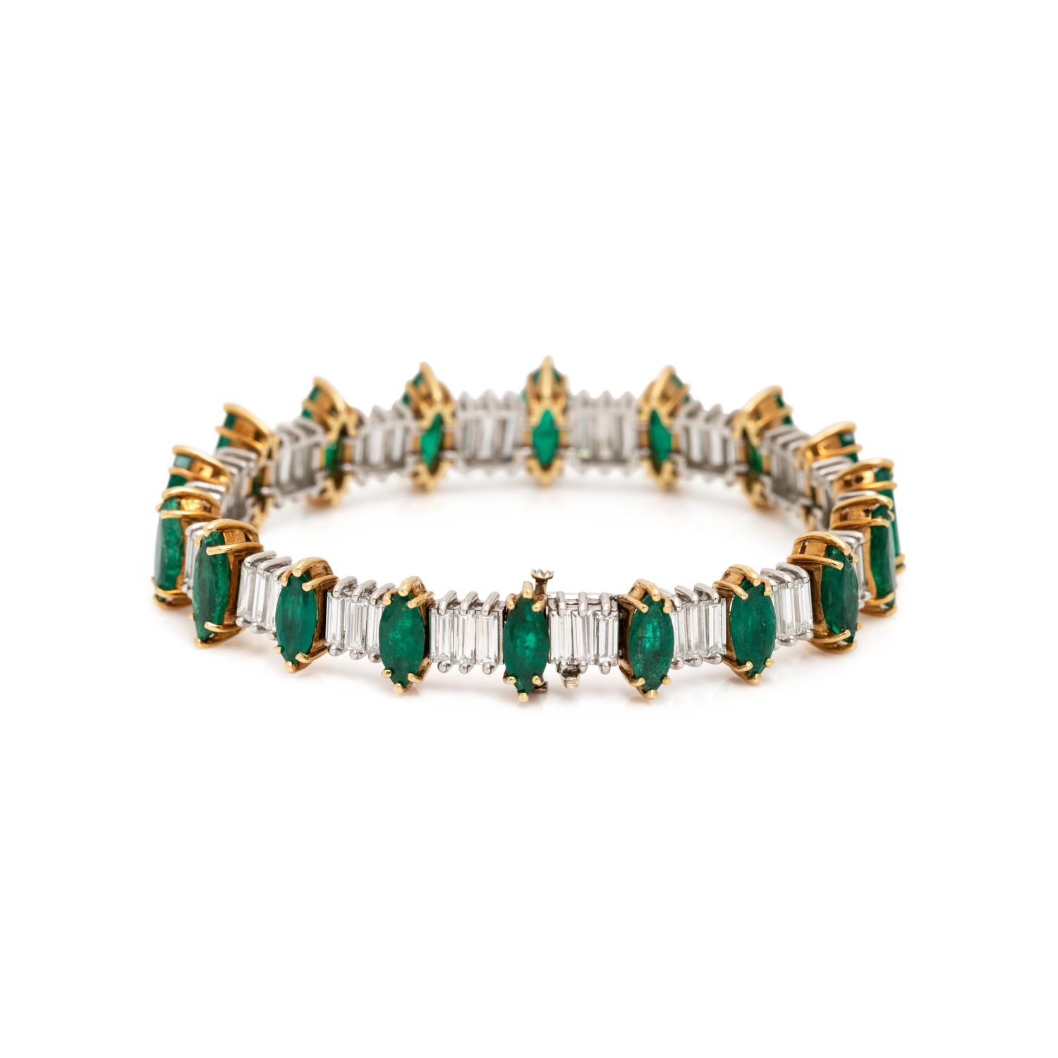 EMERALD AND DIAMOND BRACELET