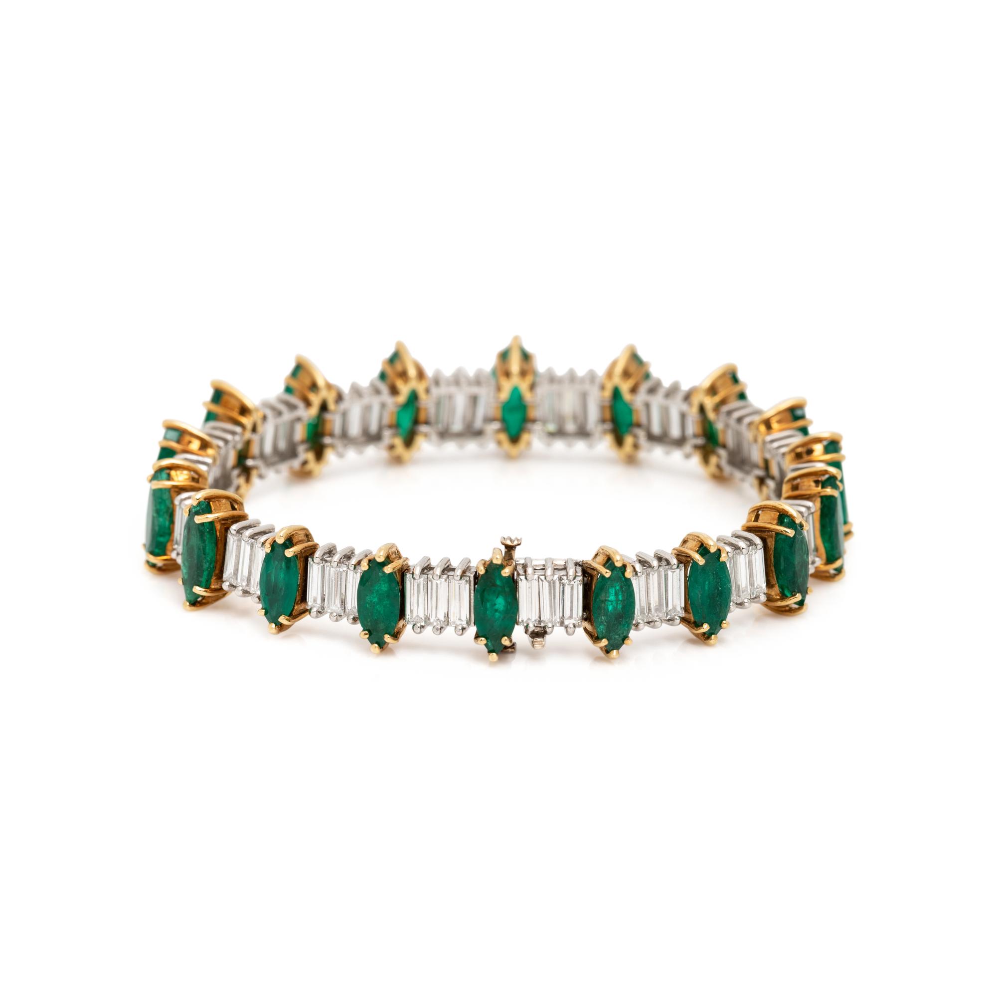 EMERALD AND DIAMOND BRACELET