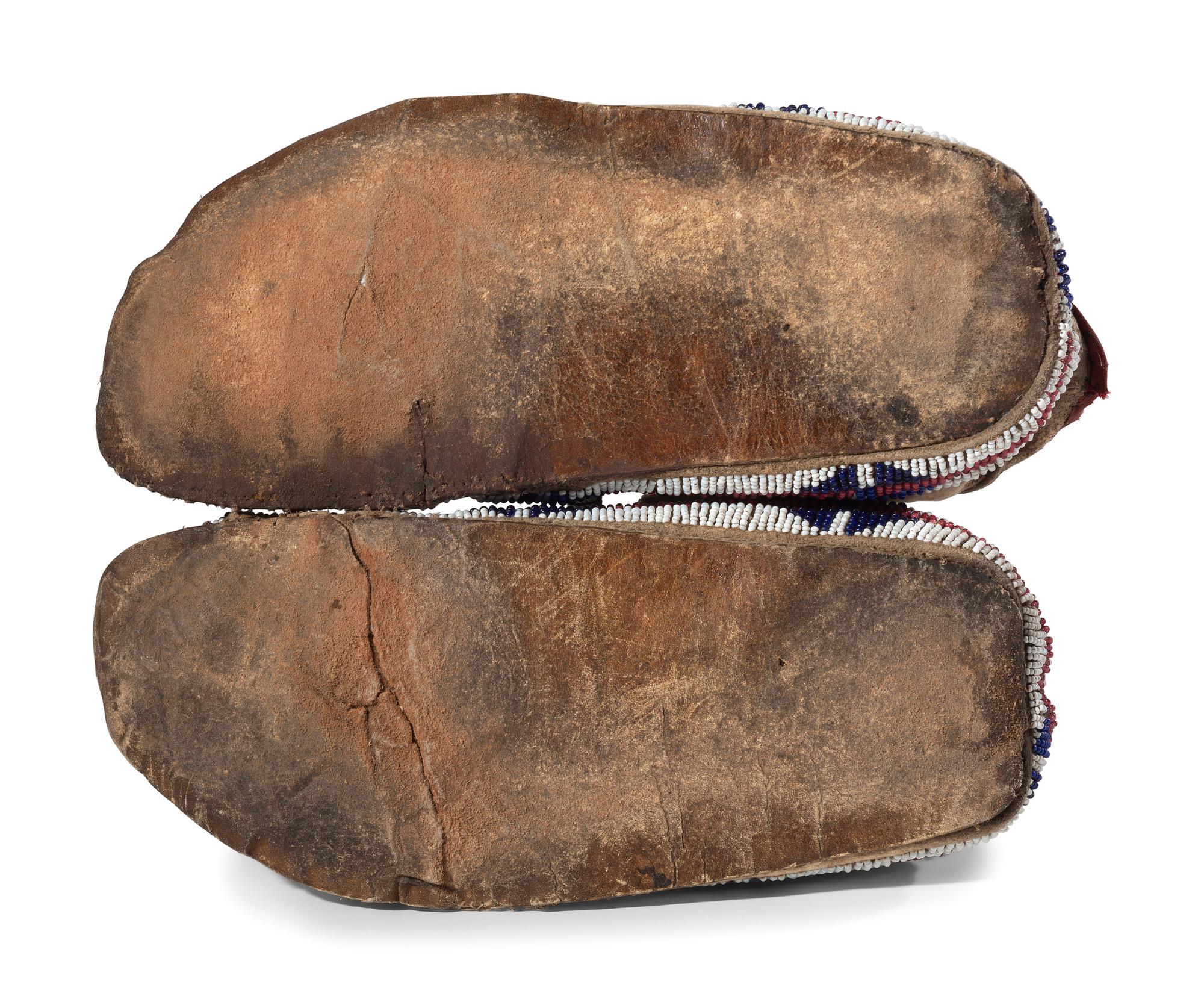 Sioux Beaded Hide Moccasins