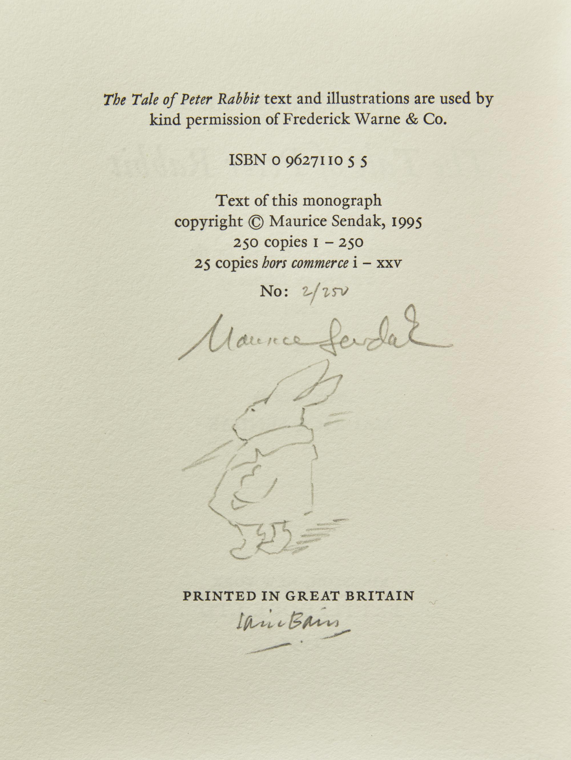 [Sendak, Maurice] Potter, Beatrix. The Tale of Peter Rabbit