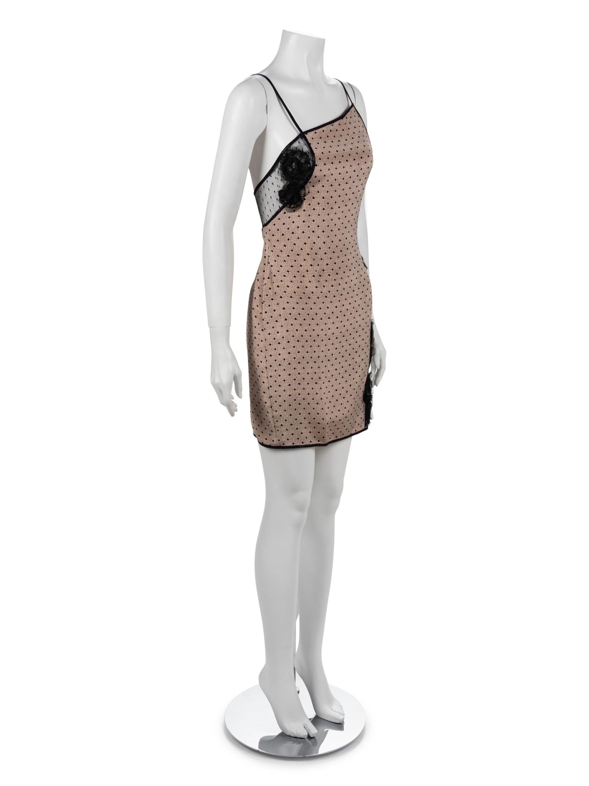 Geoffrey Beene Dress with Sheer Inserts, 1990s