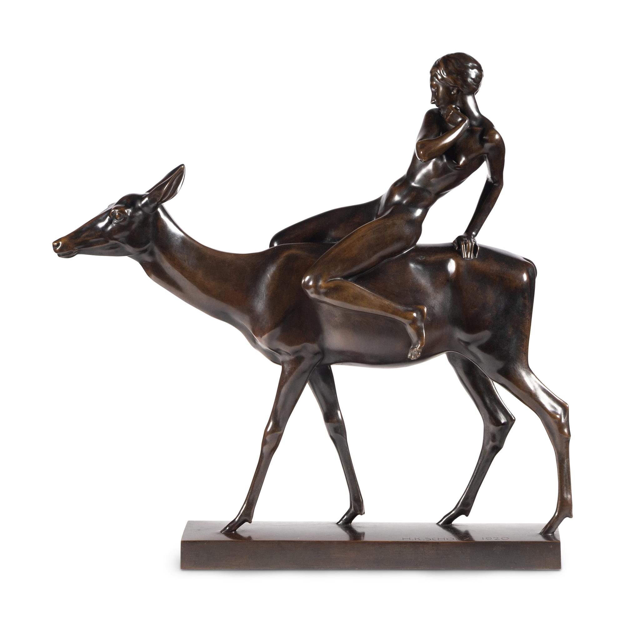 Figure with Deer