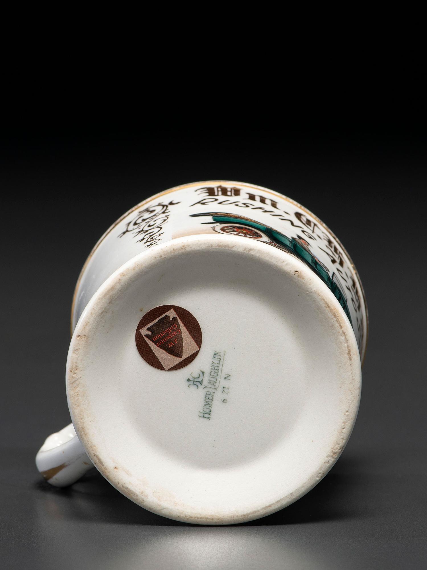 An Automobile Service Worker's Porcelain Occupational Shaving Mug