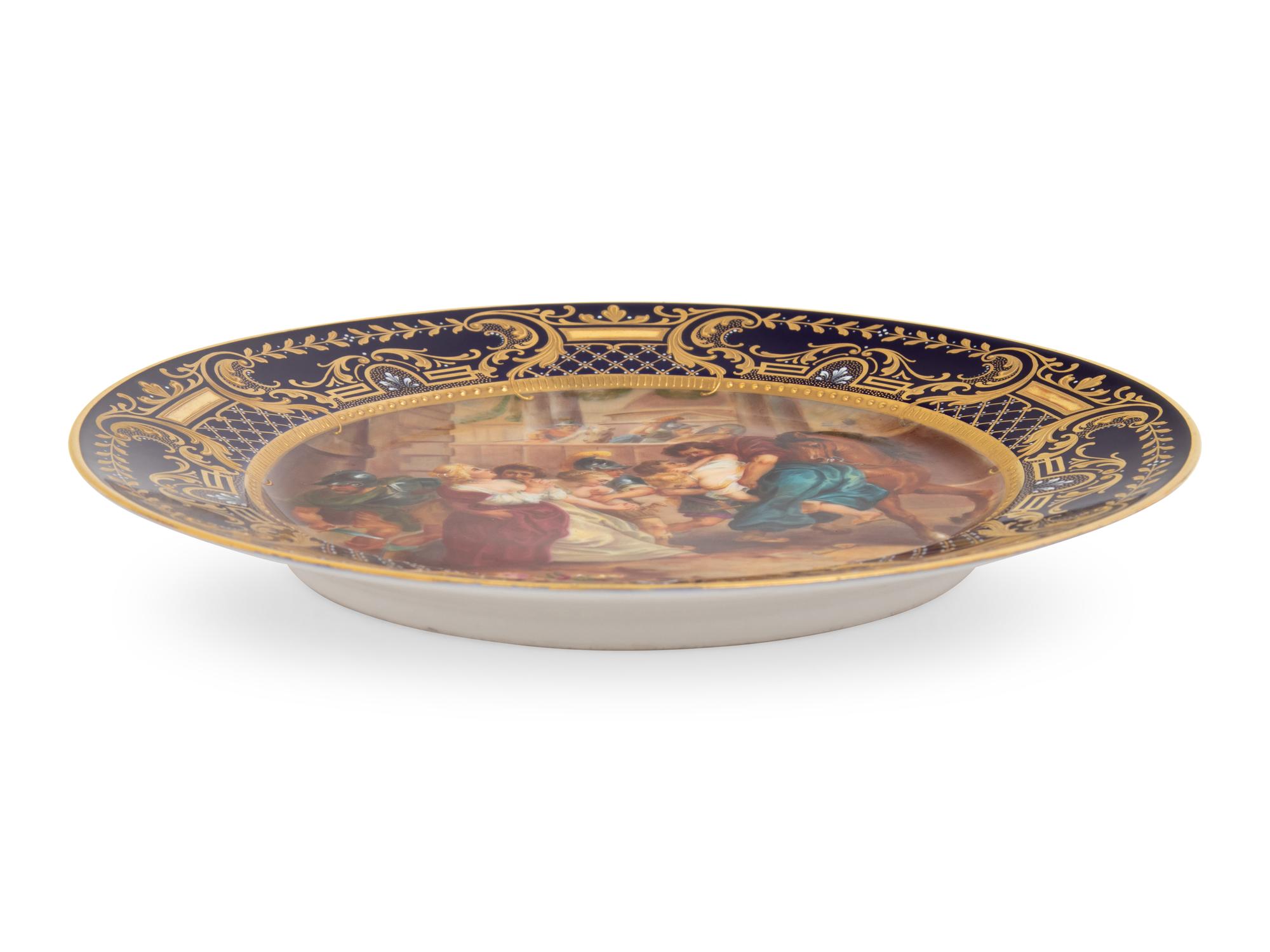 A Vienna Porcelain Cabinet Plate Depicting the Abduction of the Sabine Women