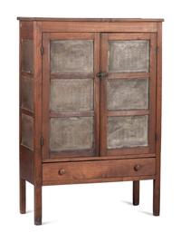 A Walnut Pie Safe with Punched Tin Panels