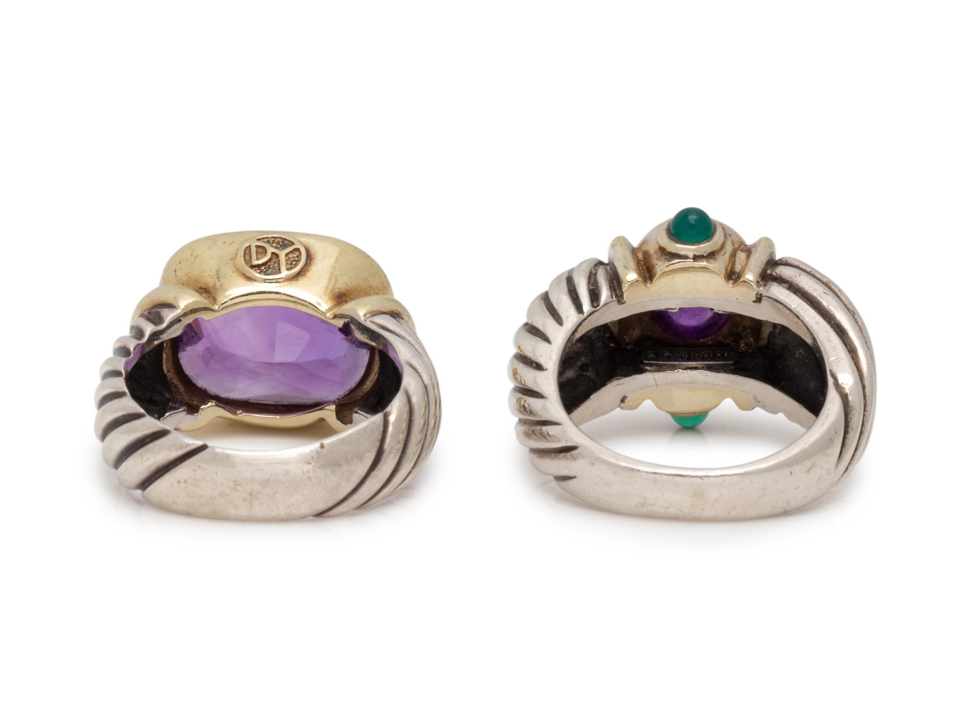 DAVID YURMAN, COLLECTION OF STERLING SILVER AND AMETHYST JEWELRY