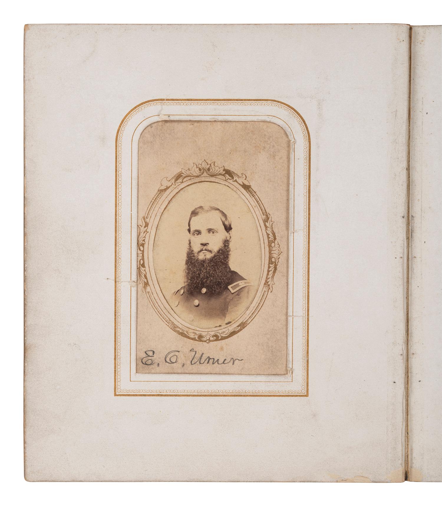 [CIVIL WAR]. A CDV album containing images of Civil War officers including Medal of Honor recipient Perry Wilkes, and others.