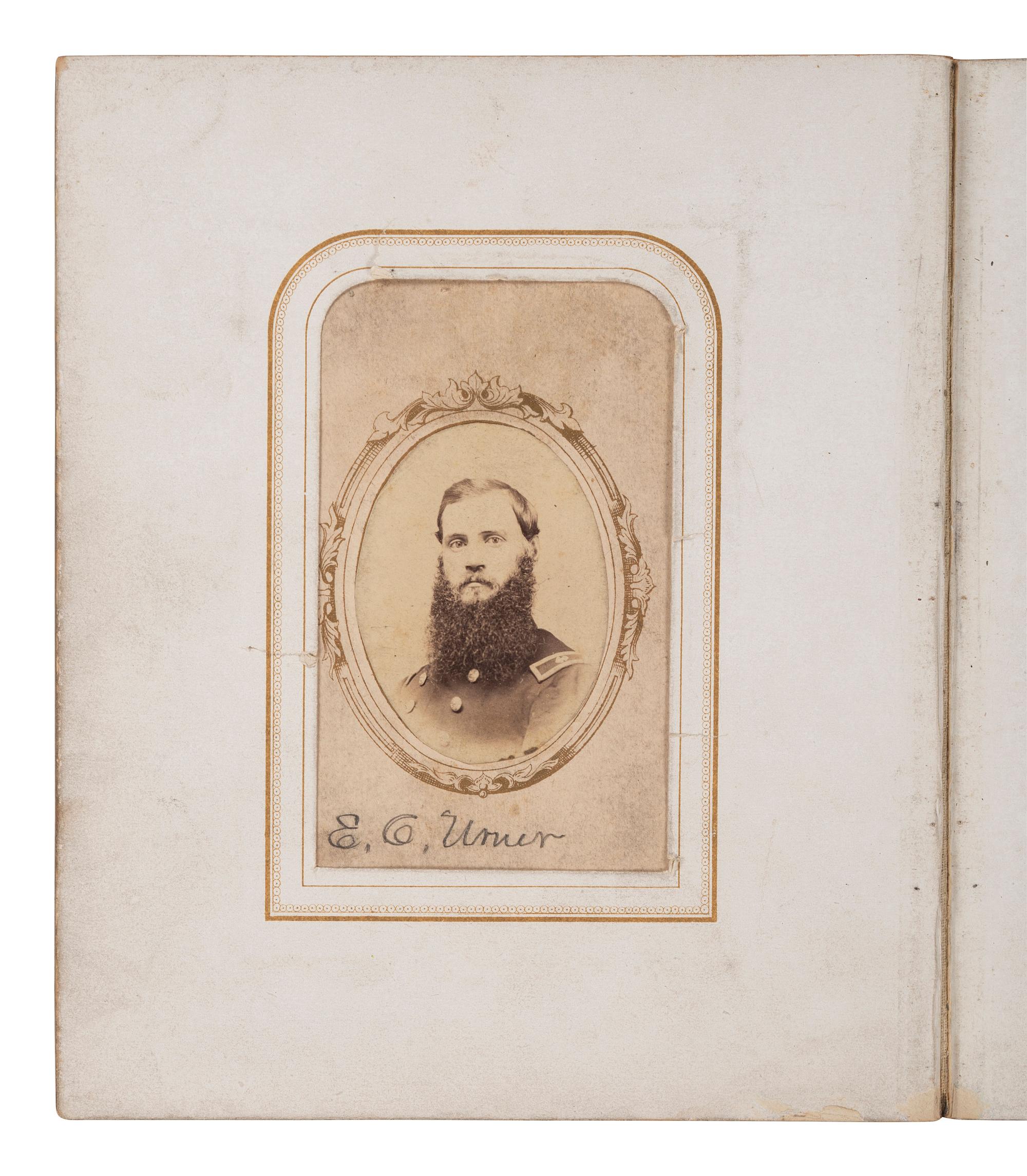 [CIVIL WAR]. A CDV album containing images of Civil War officers including Medal of Honor recipient Perry Wilkes, and others.