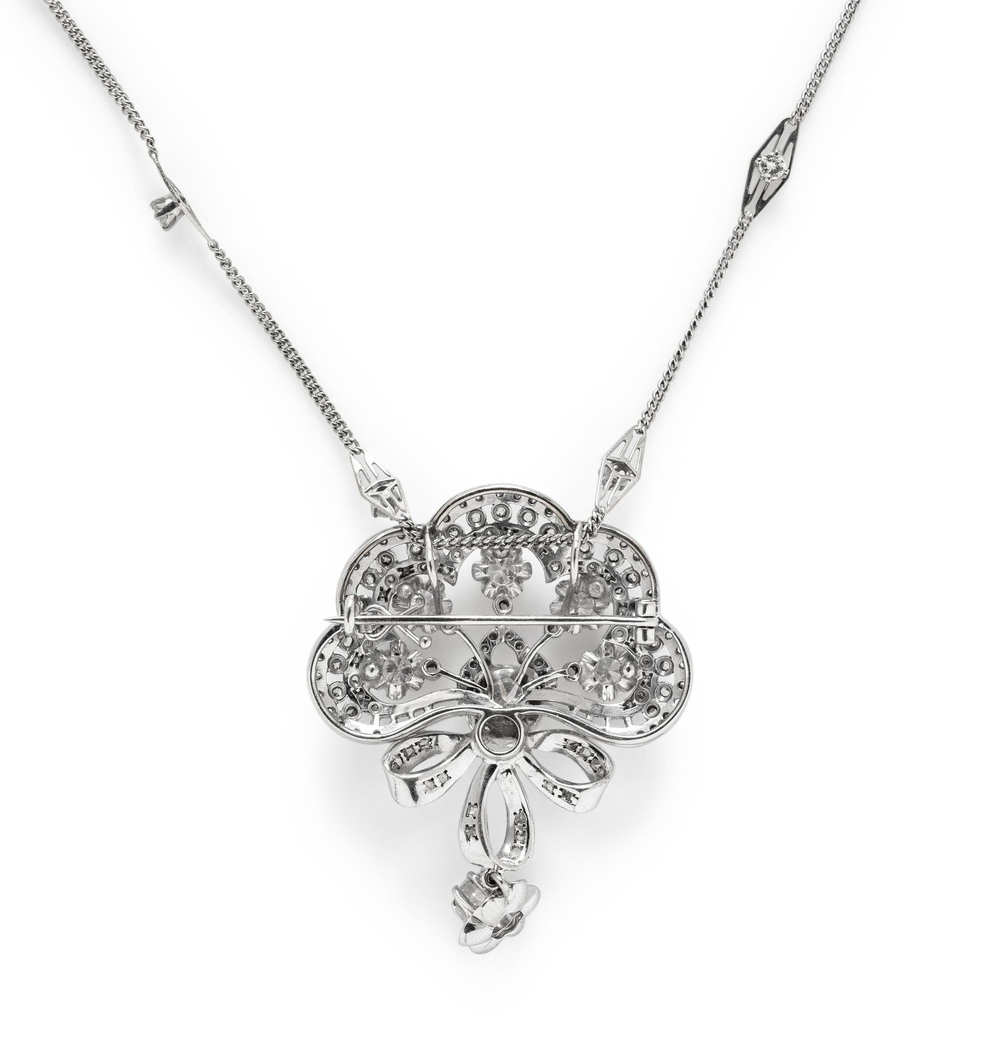 WHITE GOLD AND DIAMOND NECKLACE