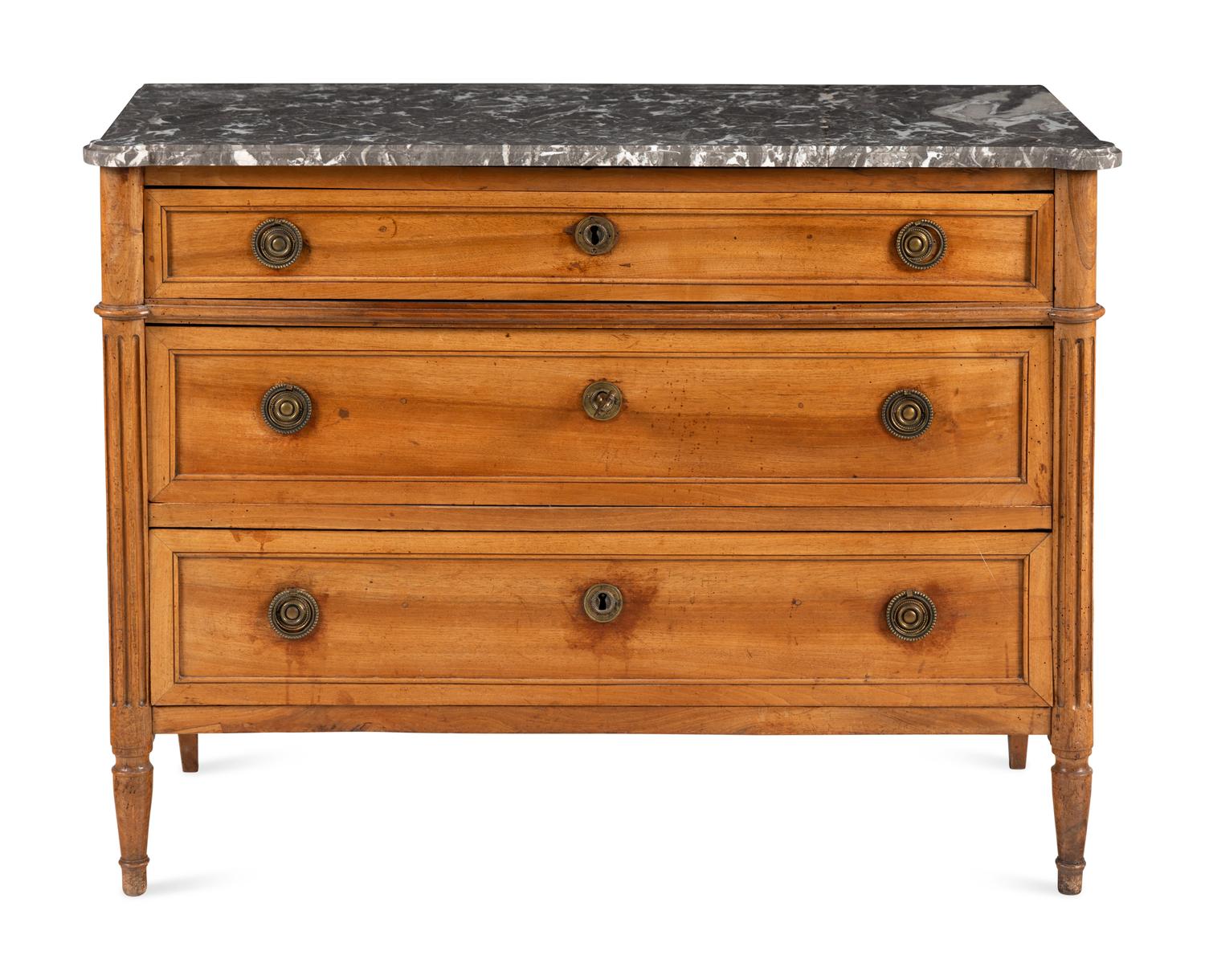 A Louis XVI Marble Top Commode
