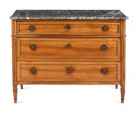 A Louis XVI Marble Top Commode