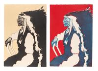 Two Works: Patriotic Indian, State I, edition 24/50 and Patriotic Indian, State II, edition 24/50