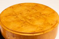 A Pair of Art Deco Style Part Ebonized Burlwood Side Tables