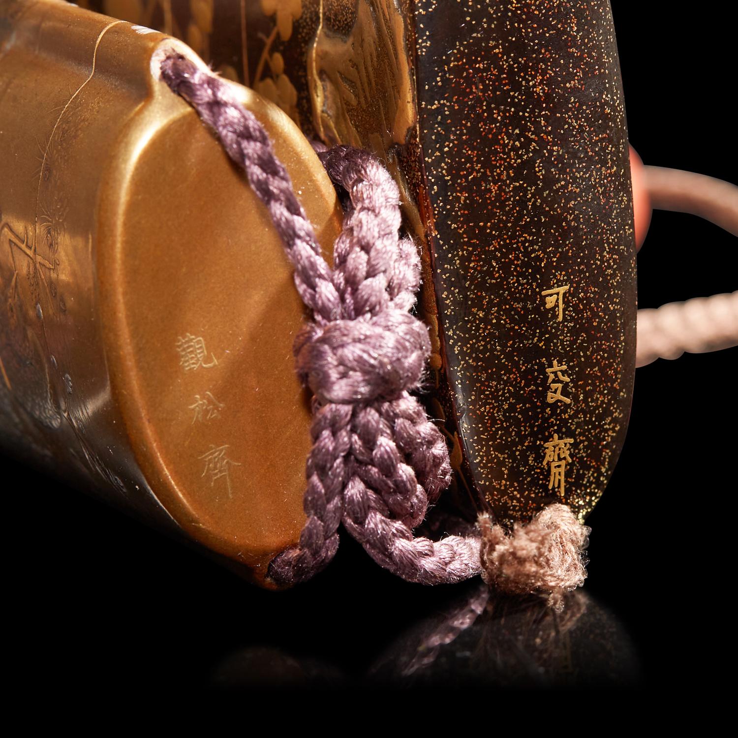 Two Signed Japanese Lacquer Inro, 19th Century